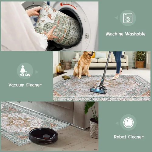 Miniatura 4 de Moynesa Alfombra lavable ultrafina – Alfombra de pasillo de 2 pies 6 pulgadas x 8 pies, alfombra de cocina y baño, alfombra de entrada de pelo bajo