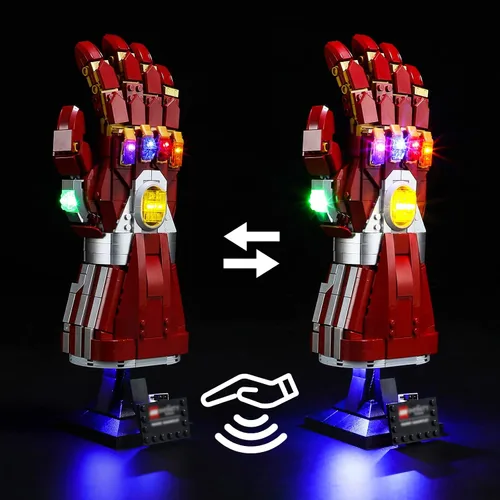 Miniatura 2 de BRIKSMAX Kit de iluminación LED para LEGO-76223 Nano Gauntlet – Compatible con el modelo de bloques de construcción Lego Marvel, no incluye el juego