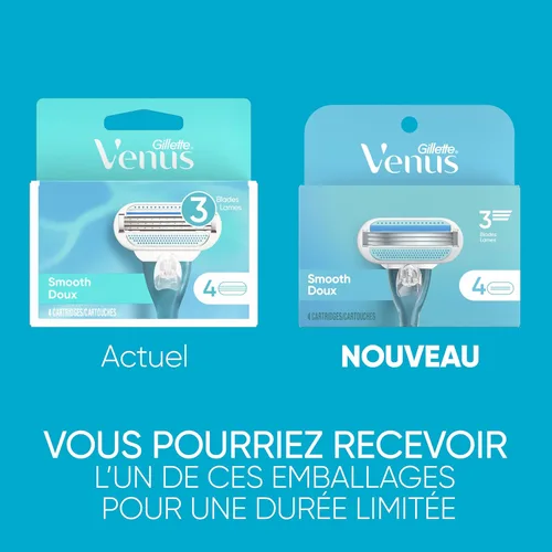 Miniatura 8 de Gillette Venus Repuestos de maquinilla de afeitar para mujeres, hojas para maquinilla, 8 unidades, Venus original