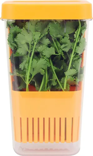 Miniatura 12 de LUVCOSY Herb Keeper, protector de hierbas de plástico sin BPA con una cesta interior para cilantro, menta, perejil y espárragos, mantiene