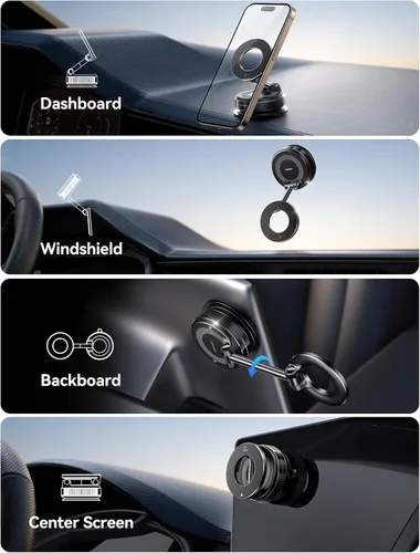 Miniatura 3 de JOYROOM Soporte Magsafe para Coche, Soporte para Coche para iPhone con Imán Fuerte, Soporte de Ventosa de Succión de Metal de 360° para iPhone 17