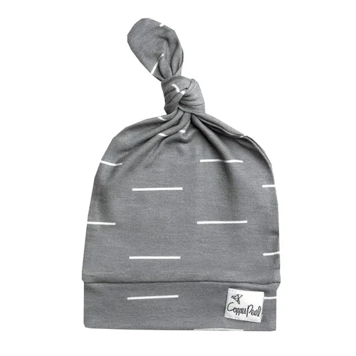 Miniatura 9 de Copper Pearl Gorro de bebé con nudo superior elástico suave Alta