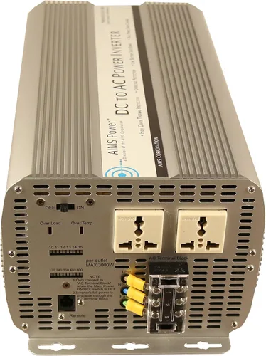 Miniatura 3 de AIMS Power Inversor de corriente CC de 5000 vatios y 12 voltios a 240 Vac 60 Hz