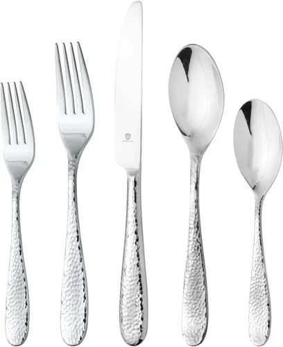 Miniatura 11 de Danialli Juego de utensilios de servir, cucharas de servir de acero inoxidable 18/10, servidores de ensalada, cuchillos de mantequilla, acabado