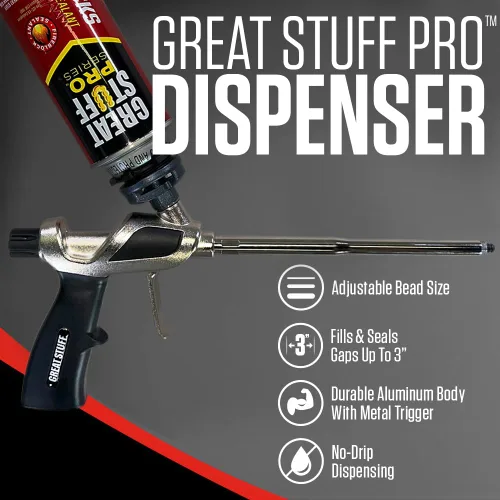 Miniatura 4 de Great Stuff Pro Lagunas y Grietas Kit de Espuma en Aerosol – Sellador Naranja Certificado contra el Fuego Rellena Brechas de hasta 3 Pulgadas