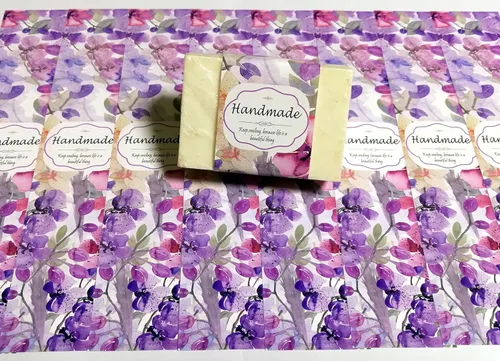 Miniatura 26 de Cinta de papel de envoltura para barra de jabón casera 20 piezas (horizontal - rosa claro)