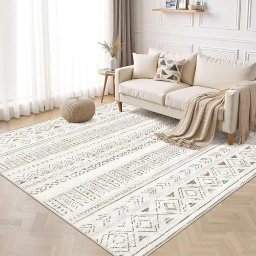 Miniatura 92 de Alfombra grande para sala de estar de 5 x 7: Alfombras marroquíes bohemias, suaves, lavables a máquina, para dormitorio, debajo de la mesa