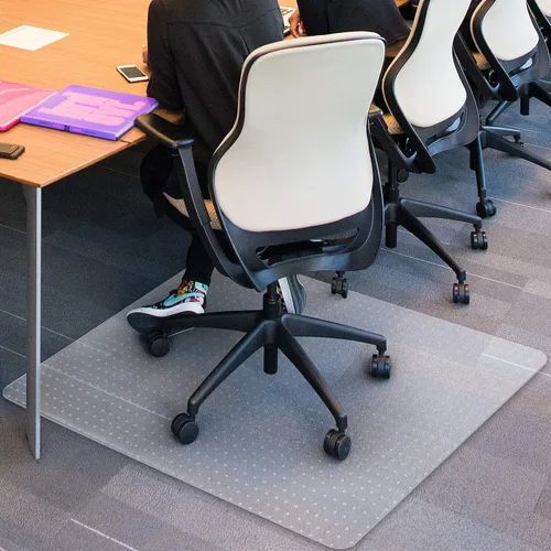 Miniatura 6 de Azadx Tapete transparente para silla de oficina para suelos de moqueta bajos, estándar y sin pelusas, tapete de plástico para silla de escritorio