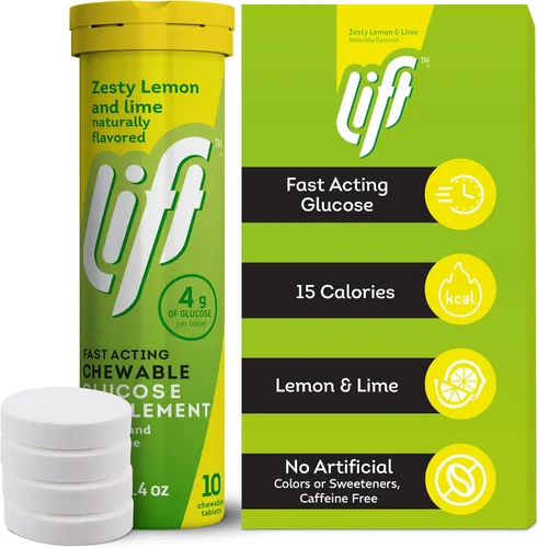 Miniatura 2 de Lift Glucosa, tabletas energéticas masticables de glucosa de acción rápida, limón y lima, tubo de 10 unidades (paquete de 12)