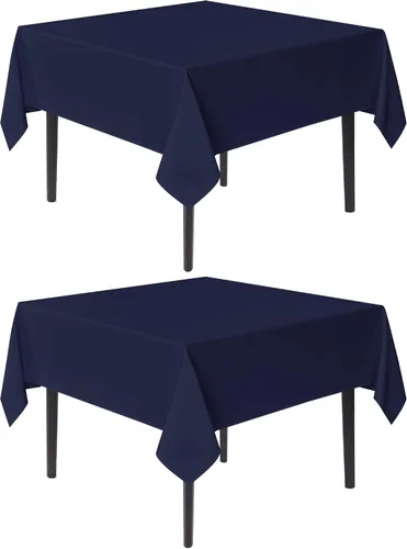 Miniatura 34 de Sancua Manteles cuadrados pequeños de 36x36 pulgadas - Mantel beige para mesas cuadradas o redondas, mantel de poliéster lavable para mesas