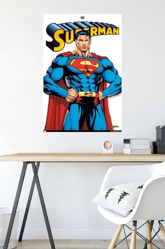 Miniatura 4 de DC Comics Superman Feature Series - Póster de pared, 34 pulgadas de largo x 22.4 pulgadas de ancho, versión premium sin marco
