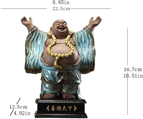 Miniatura 2 de NYKK, estatua china feng Shui, escultura creativa, mobiliario de oficina, maitreya, buda, sala de estudio, porche, cerámica, joyas, muebles