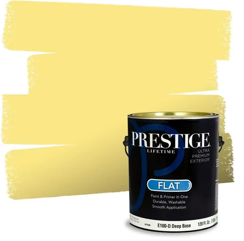 Miniatura 152 de PRESTIGE Pinturas Pintura Exterior e Imprimación En Uno, 1 Galón, Satinado, Pareja Comparable de Benjamin Moore* Amarillo* 320BM-PCM
