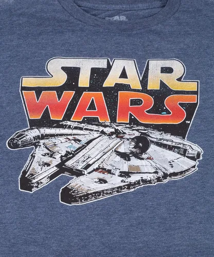 Miniatura 4 de Star Wars Big Millenium Falcon Sunset Logo Graphic Tee para niño