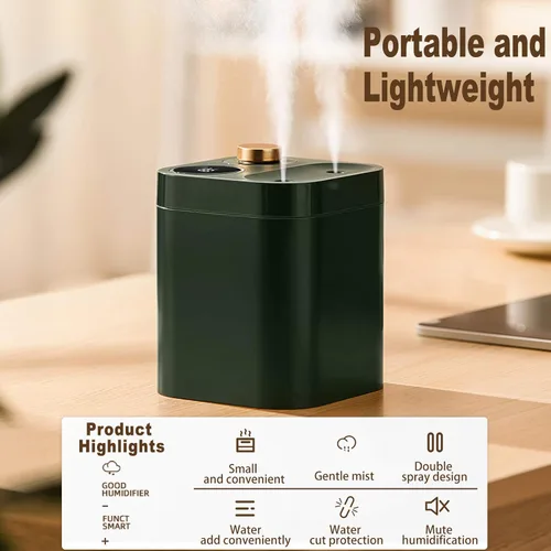 Miniatura 7 de Humidificador portátil inalámbrico para plantas, 27.1 fl oz, funciona con pilas, pequeños humidificadores de niebla fría para hasta 8 horas, Verde