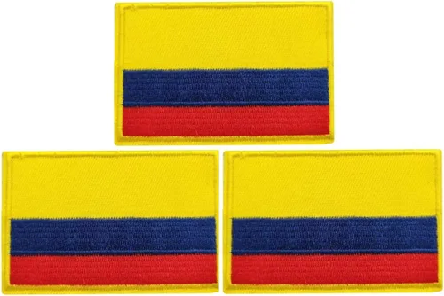 Paquete de 3 parches de bandera de Colombia, parche bordado de bandera de Colombia, para sombreros, bolsas tácticas, chaquetas, parches de ropa,