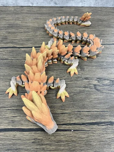Miniatura 19 de MunnyGrubbers - Juguete para ansiedad de dragón de cristal XL de 26”, resistente, articulado y flexible, impreso en 3D, figura coleccionable, apto