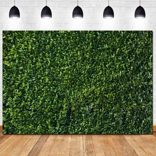 HQM - Fondo de foto 3D de hojas verdes temáticas de primavera para naturaleza, boda, cumpleaños, recién nacido, baby shower, fotografía,