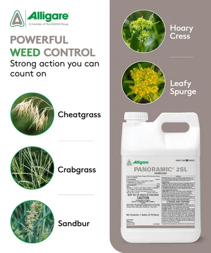 Miniatura 3 de ALLIGARE Herbicida panorámico 2SL herbicida herbicida - Versátil herbicida Imazapyr para un control duradero de pastos anuales y malezas de hoja
