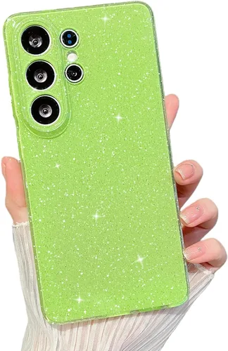 Miniatura 162 de MINSCOSE Compatible con Samsung Galaxy S22 Plus Case, Bonito Color Neón Brillante, con Purpurina Brillante Delgada Resistente a Golpes de Silicona