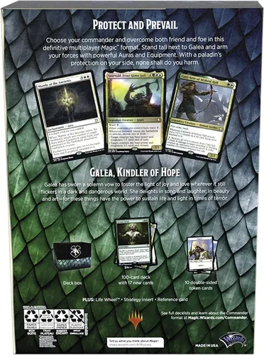 Miniatura 6 de Magic: The Gathering Adventures in The Forgotten Realms, Mazo Commander, Aura de Coraje (verde, blanco y azul)