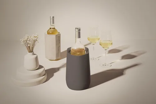 Miniatura 20 de Vacu Vin Rapid Ice – Enfriador de vino elegante – Negro, negro, Negro