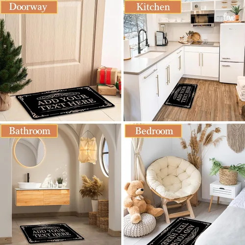 Miniatura 7 de Tapete personalizado de bienvenida para el hogar familiar, tapete personalizado para interiores y exteriores con tu entrada de texto para casa, C