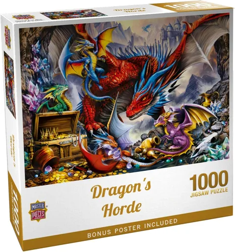 Miniatura 9 de Masterpieces Rompecabezas EZ Grip de 300 piezas – Horda del Dragón – 18 x 24 pulgadas