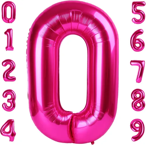 Miniatura 169 de Globos de números de 5 globos de 40 pulgadas, decoraciones de cumpleaños azules para niños y niñas, globos de números azul marino grandes