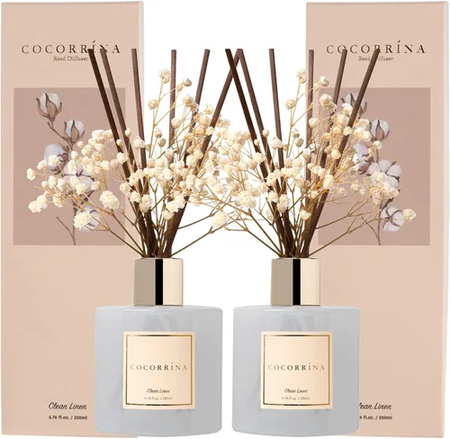 Miniatura 28 de Cocorrína Juego de difusor de varillas - Difusor perfumado de rosa satinada con varillas para el hogar, difusor de varillas para decoración