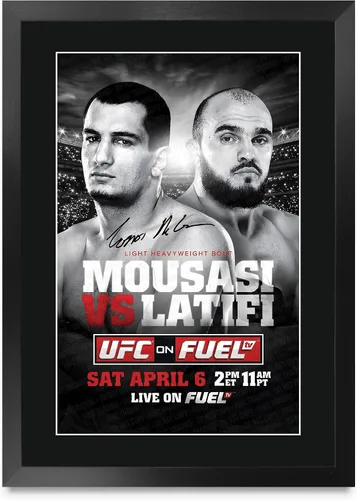 Miniatura 13 de HWC Trading UFC 229 Pelea Khabib Nurmagomedov vs Conor McGregor 40 x 30 cm Regalos con Marco Autógrafo Impreso y Firmado para Fans de Recuerdos