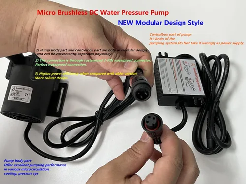 Miniatura 2 de SHYSKY DC55E-24160S 24VDC Pequeña Bomba de agua sin escobillas de energía eficiente 80W 52.5 ft 52ft Lift 634GPH Bajo ruido para circulación de agua