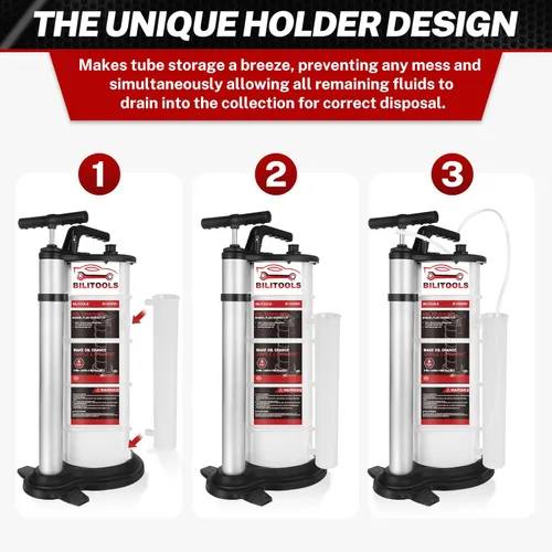 Miniatura 5 de BILITOOLS Extractor de Aceite Manual de 9L, Extractor de Líquido al Vacío para Cambio de Aceite de Motor Automotriz de Gran Capacidad 2.4 Galones