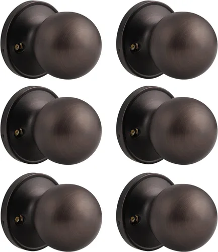 Probrico Perillas de puerta falsas, manijas de puerta interior, pomo de puerta interior con bola redonda, pomos de despensa de armario, acabado de
