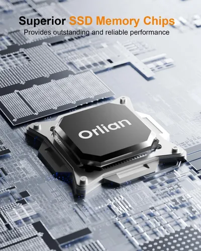 Miniatura 5 de Orlian Unidad de estado sólido SSD portátil externa de 64 GB, hasta 450 MB/s USB 3.2 Gen 2 de estado sólido, tipo C + USB A Dual Drive