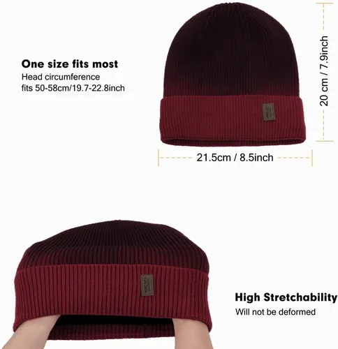 Miniatura 3 de Wmcaps Gorro de invierno para hombres y mujeres, gorro de punto suave y cálido con forro polar