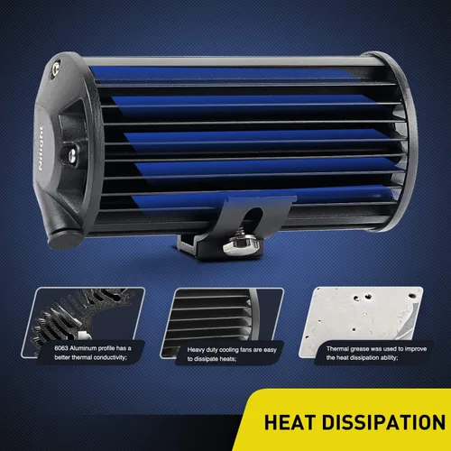 Miniatura 4 de Nilight 18024C-A barra de 20 pulgadas 420w, combo de punto de inundación de triple fila 42000LM, barra con luces LED para todoterreno o para camiones