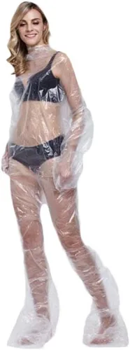 Miniatura 2 de ZMDREAM El cuerpo plástico desechable envuelve el traje de baño unisex de la sauna del PE para la cobertura completa del cuerpo del infrarrojo lejano