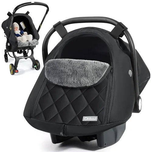 Orzbow Funda de Asiento de Coche para Bebé Invierno - Funda Impermeable para Asiento de Coche para Asientos de Coche y Cochecitos Doona, Toldo