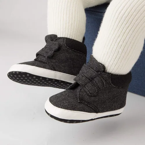 Miniatura 2 de Babelvit Zapatillas de lona con suela suave para bebé y niña, con cordones y cordones para bebé, botas unisex jasta el tobillo recién nacidos