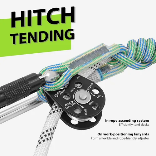 Miniatura 8 de GM CLIMBING Polea micro 30kN CE UIAA de la mejilla del oscilación certificada