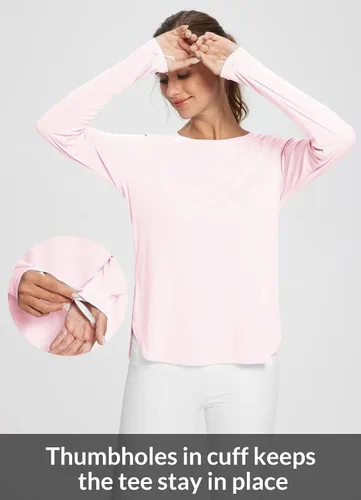 Miniatura 72 de BALEAF - Camisetas de sol de manga larga para mujer, con FPU 50+, para senderismo, ligeras, de secado rápido, protección contra rayos ultravioleta