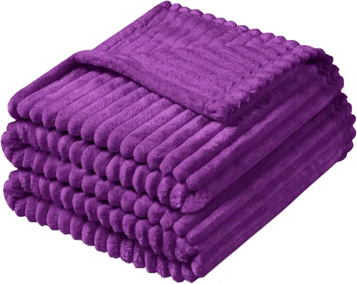 Miniatura 74 de Vessia - Manta de forro polar de franela (50x70 pulgadas), manta 3D de jacquard negra, esponjosa y cálida para sofá, sillón, cama, silla, 300GSM