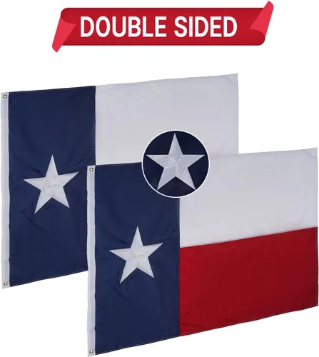 Miniatura 2 de Homissor Bandera de Texas de doble cara 4x6 TX banderas de estado bordadas estrellas resistentes al aire libre 210D bandera de nailon Oxford