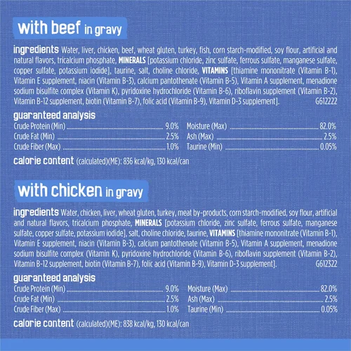 Miniatura 7 de Purina Friskies - Paquete variado de comida húmeda para gatos con salsa, trocitos con carne de res, con pollo, y cena de pavo con queso