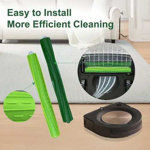 Miniatura 5 de Juego de 4 accesorios de repuesto de cepillo de goma principal s9 para iRobot Roomba s9 (9150) s9+s9 Plus (9550) s Series Aspiradora