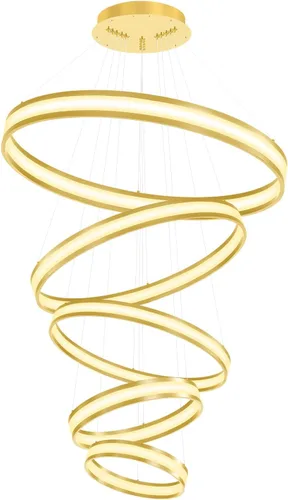 Miniatura 9 de Moderno candelabro de anillo acrílico regulable con LED, lámpara de anillo ajustable para comedor, sala de estar, dormitorio, cocina