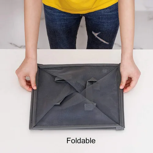 Miniatura 5 de HONOMA - Bolsas de lavandería con asas, cesta de ropa sucia de malla plegable y portátil, plegable para guardar la ropa, para habitación de niños