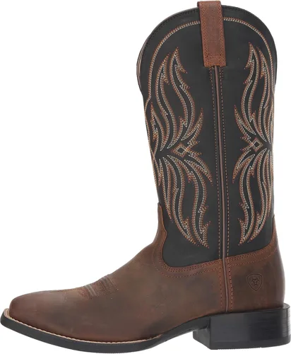 Miniatura 8 de Ariat Sport Rustler Western Boots - Botas vaqueras de cuero para hombre, Marrón desteñido