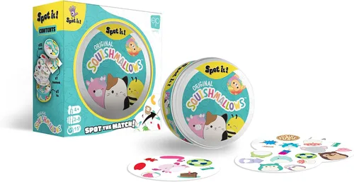 Miniatura 3 de Spot It! Squishmallows - Divertido juego de cartas para niños y adultos Con Mila, el elefante o Cailey, el cangrejo rosa y más Juego